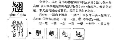 翹名字意思|翹的意思，翹字的意思